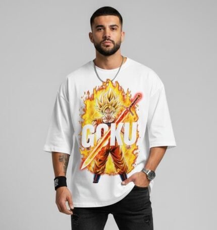 Drop Shoulder Printed Goku Imported